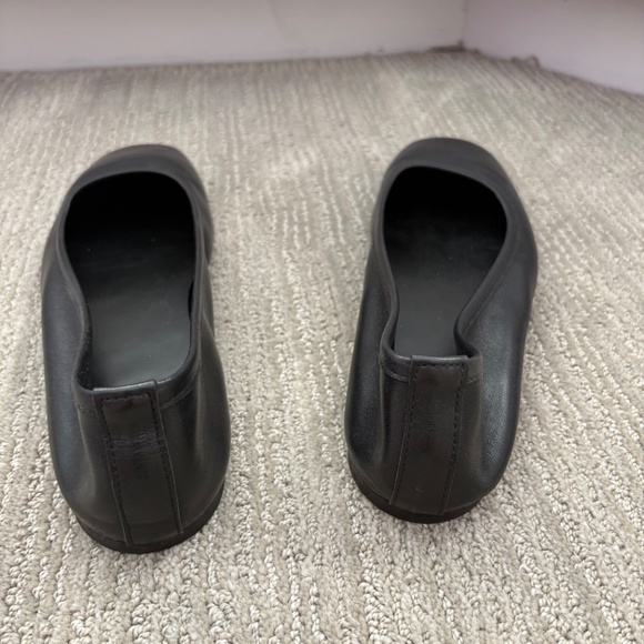 Pilcro Black Leather Square Toe Flats - Picture 6 of 7